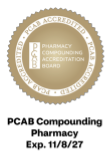 PCAB Accredited Compounding Pharmacy Exp. 11/8/27